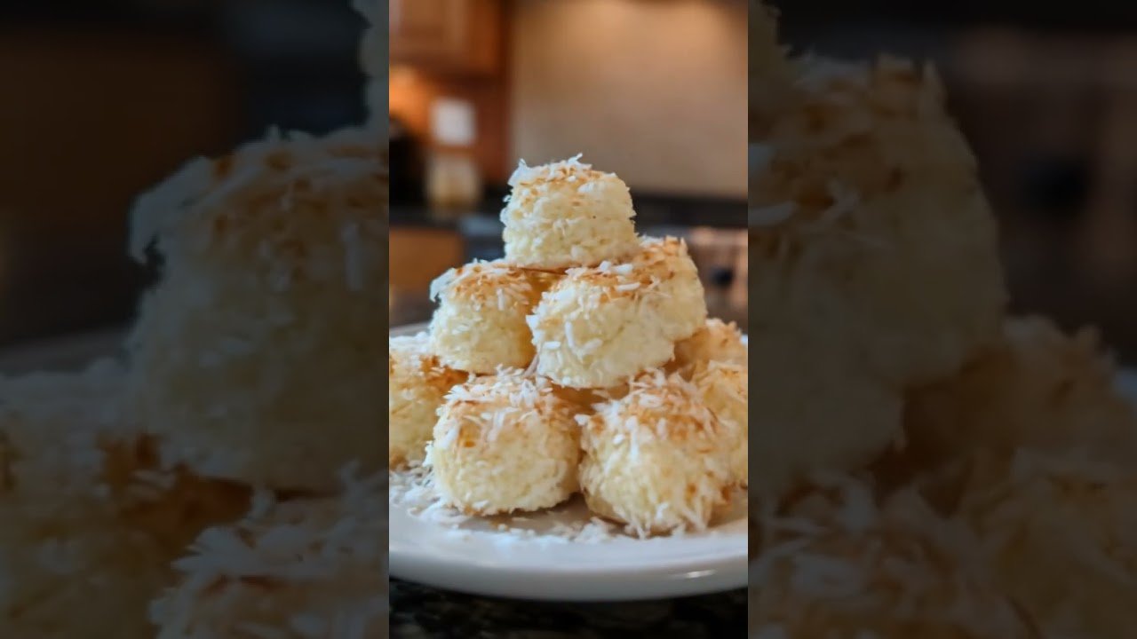 BOULLES COCO MERINGUÉES (SANS FARINE, SANS GLUTEN) (Délicieuses et légères)