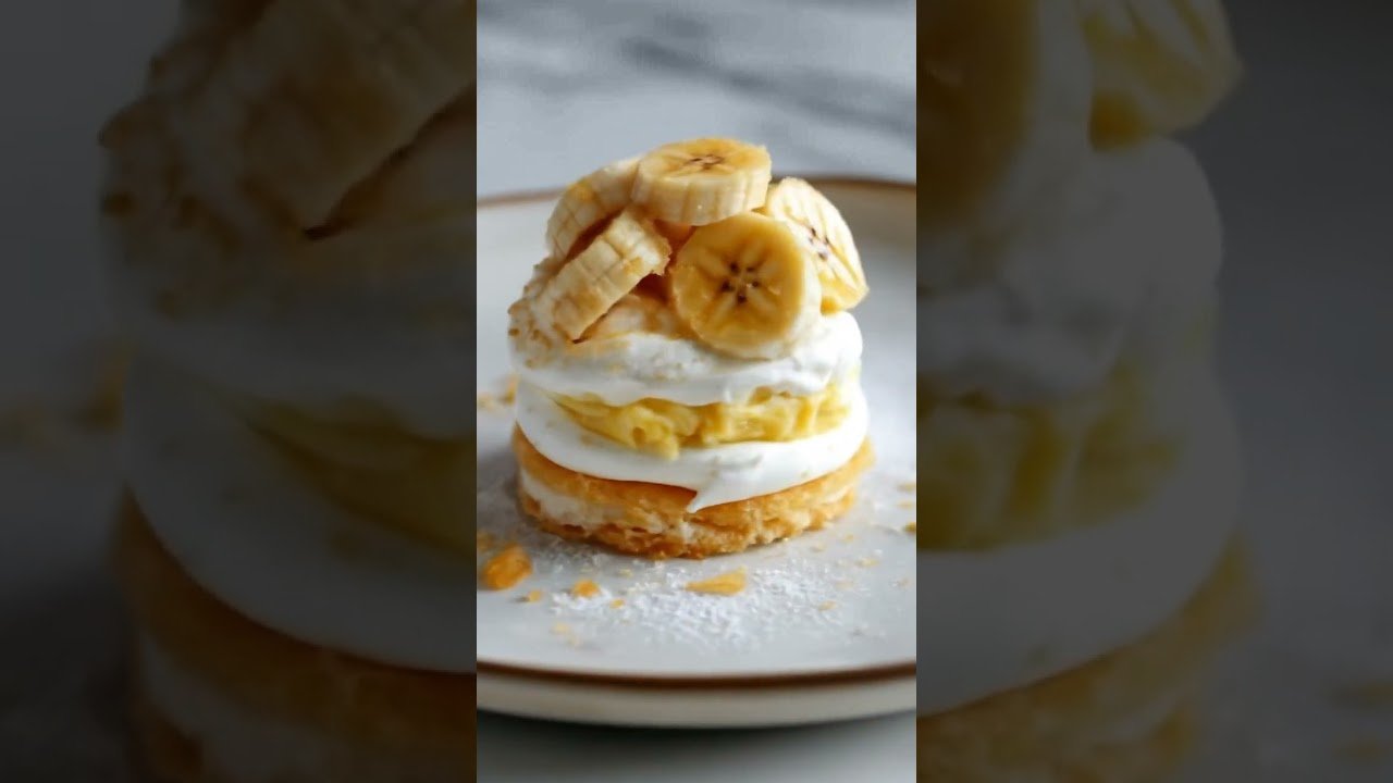 Boule Meringuée Banane Flambée et Vanille Fumée