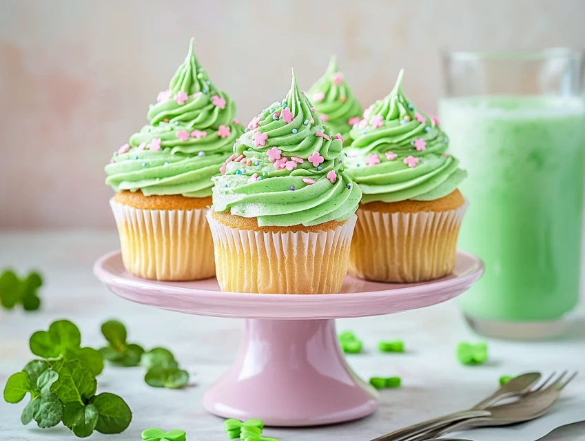 Cupcakes au shamrock shake