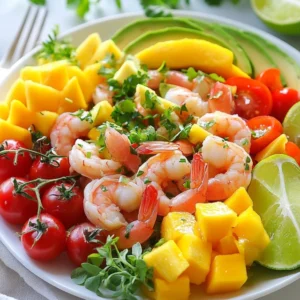 Salade exotique avocat mangue crevettes 7 Salade exotique avocat mangue crevettes