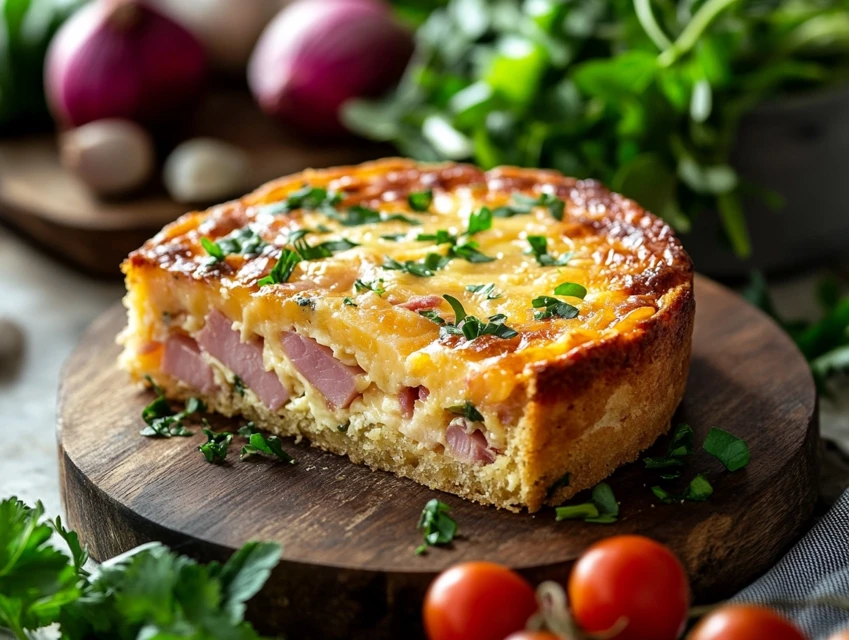Cake au jambon et au gruyère râpé