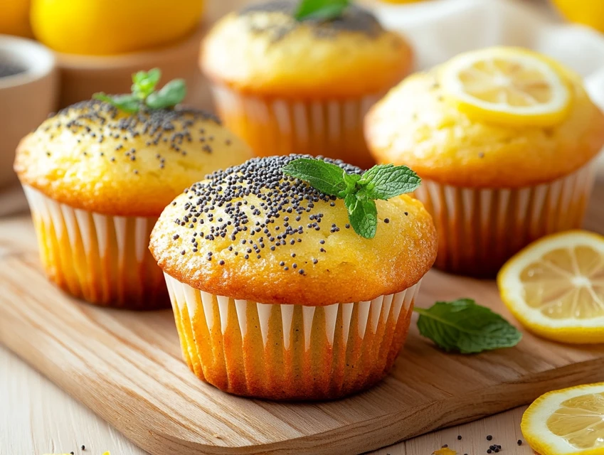 Muffins moelleux au citron et graines de pavot