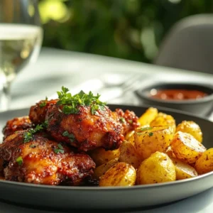 Poulet au chorizo, pommes de terre et oignons à l'airfryer : savourez ! 7 Poulet au chorizo, pommes de terre et oignons à l'airfryer