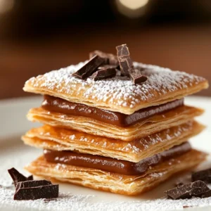 Mille-feuille croustillant à la crème pralinée : un délice ! 7 Mille-feuille croustillant à la crème pralinée