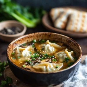Soupe aux potstickers avec champignons et bok choy : savourez ! 7 Soupe aux potstickers avec champignons et bok choy