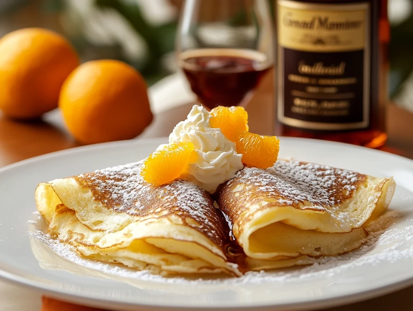 Crêpes soufflées au Grand Marnier et zestes d’orange