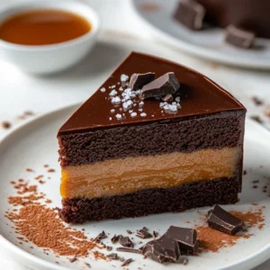 Moelleux caramel beurre salé chocolat noir : un délice ! 7 Moelleux au caramel beurre salé et chocolat noir
