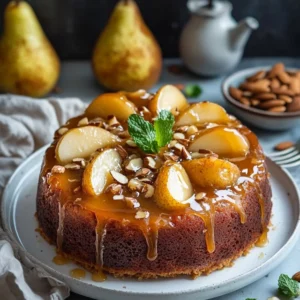 Gâteau poires amandes caramélisées : un délice à savourer ! 7 Gâteau aux poires et amandes caramélisées