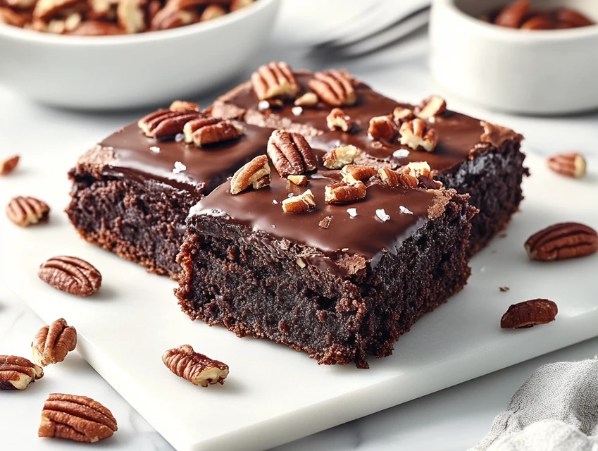 Brownie ultra-fondant au chocolat et noix de pécan