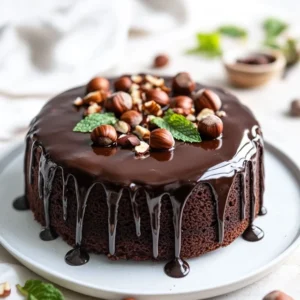 Gâteau au chocolat fondant avec éclats de noisettes : savourez-le ! 7 Gâteau fondant au chocolat et éclats de noisettes