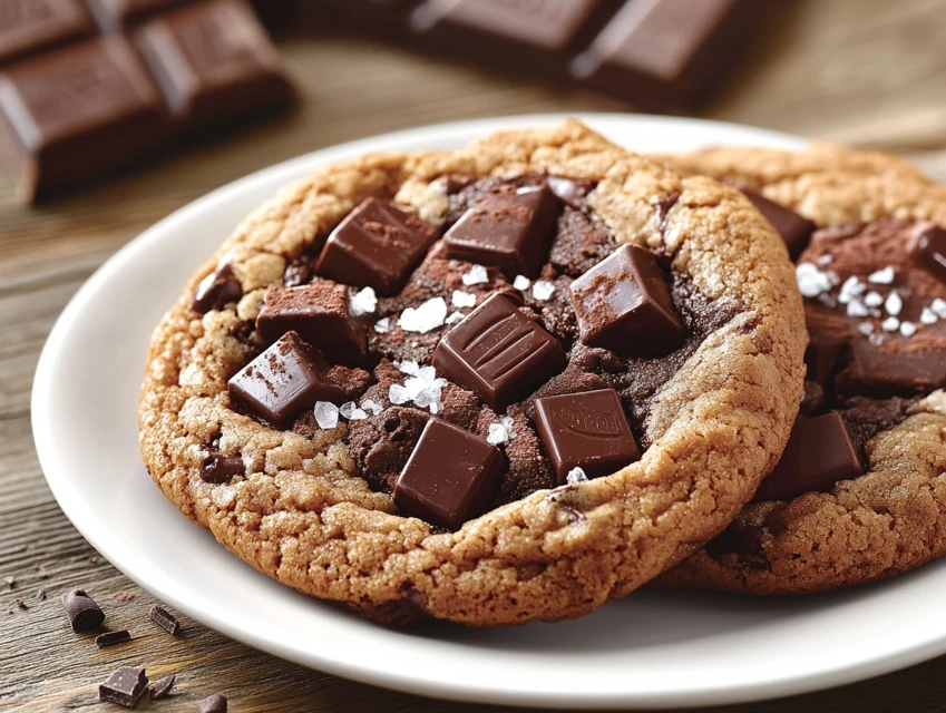 Cookies gourmands aux trois chocolats
