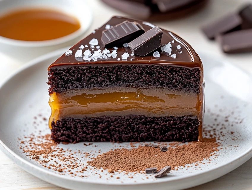 Moelleux au caramel beurre salé et chocolat noir