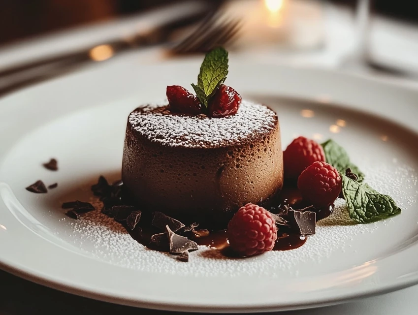 Soufflé au chocolat intense et cœur fondant