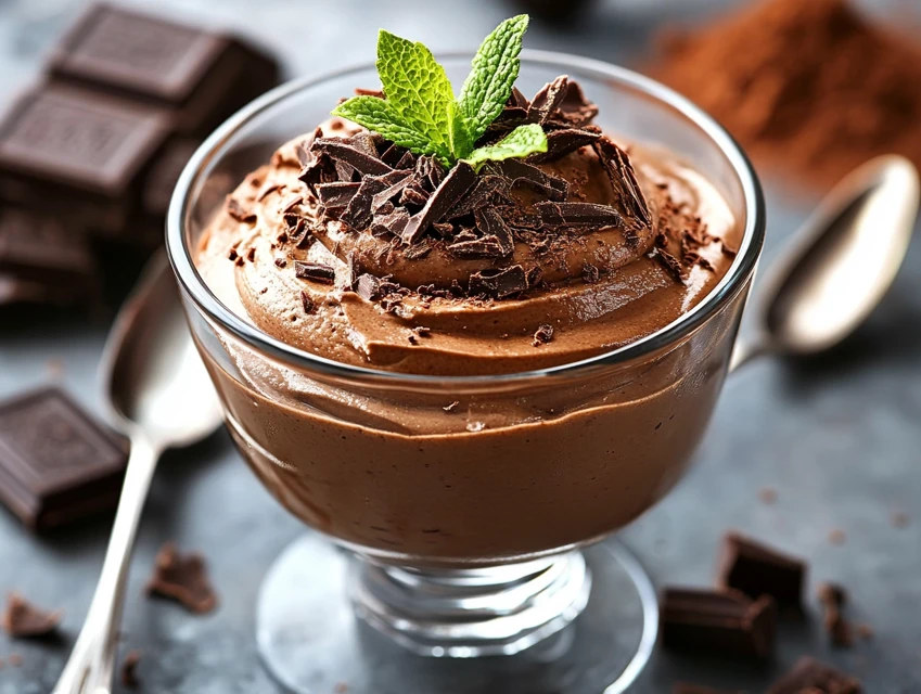 Mousse au chocolat légère prête en 10 minutes