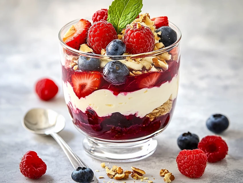 Verrine de mascarpone aux fruits rouges