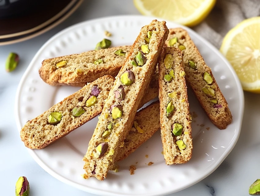 Biscotti aux pistaches et zestes de citron