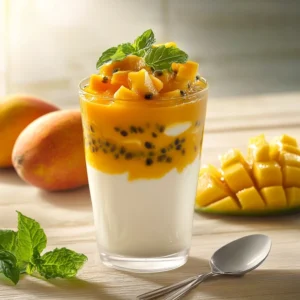 Verrine de panna cotta au lait d’amande et coulis mangue-passion : un délice à savourer ! 7 Verrine panna cotta au lait d’amande et coulis mangue-passion