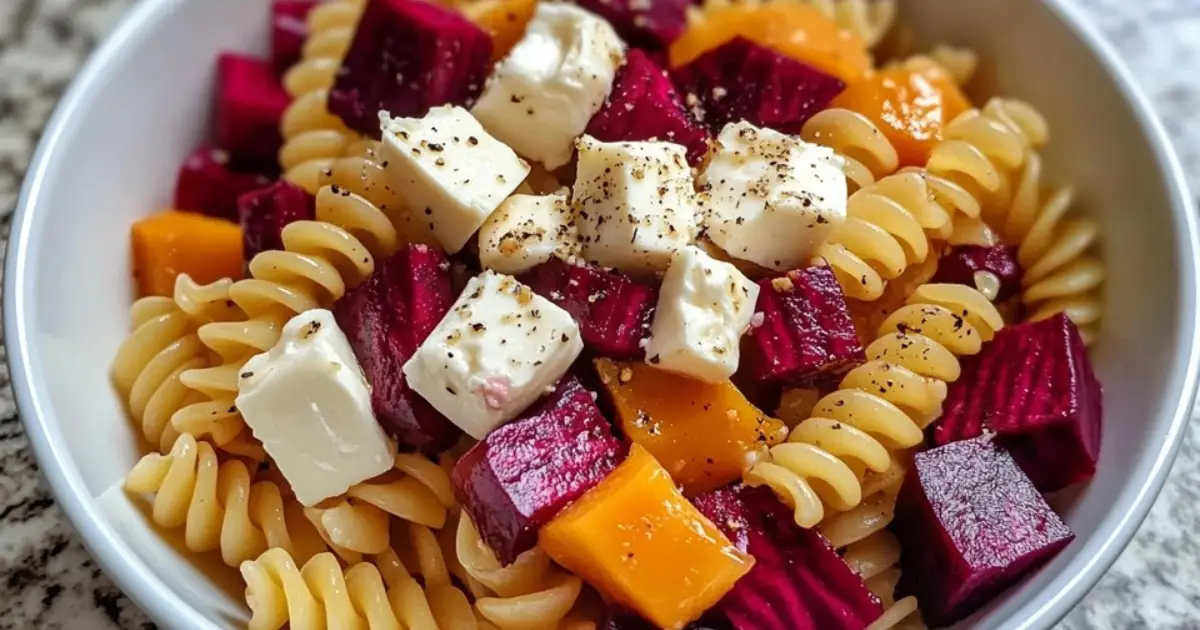 salade de pâtes au surimi betterave