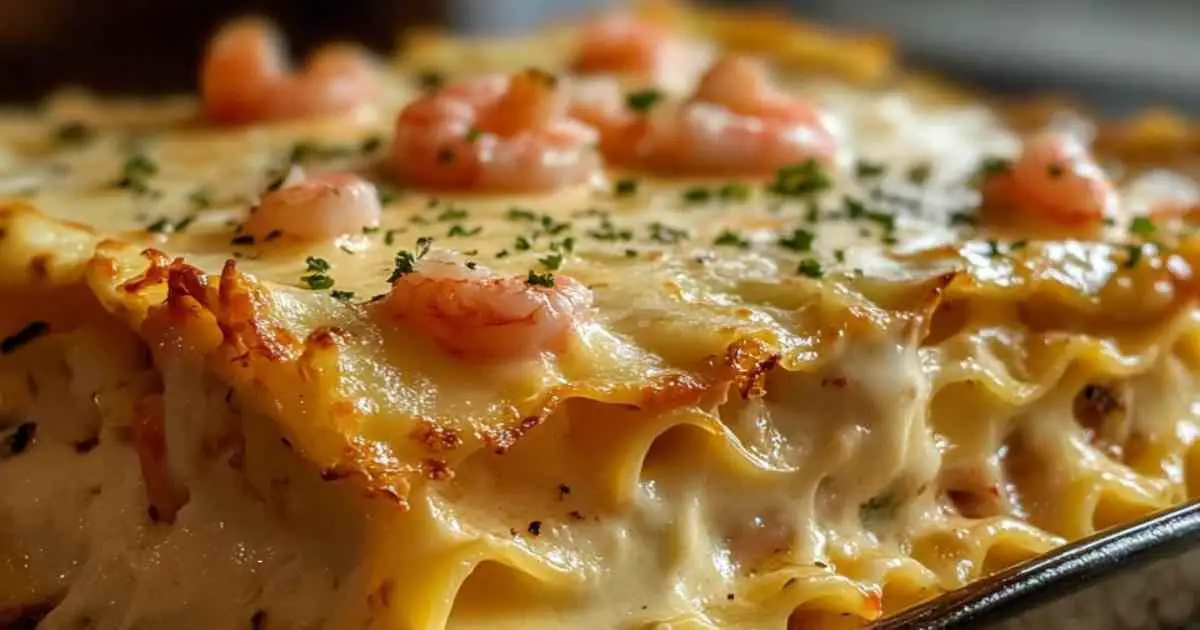 Préparation de fruits de mer pour lasagnes avec crevettes et Saint-Jacques