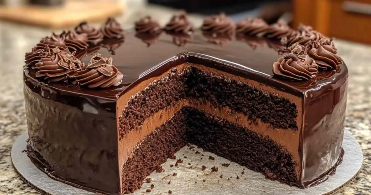 Préparation de la ganache pour le gâteau magique noir