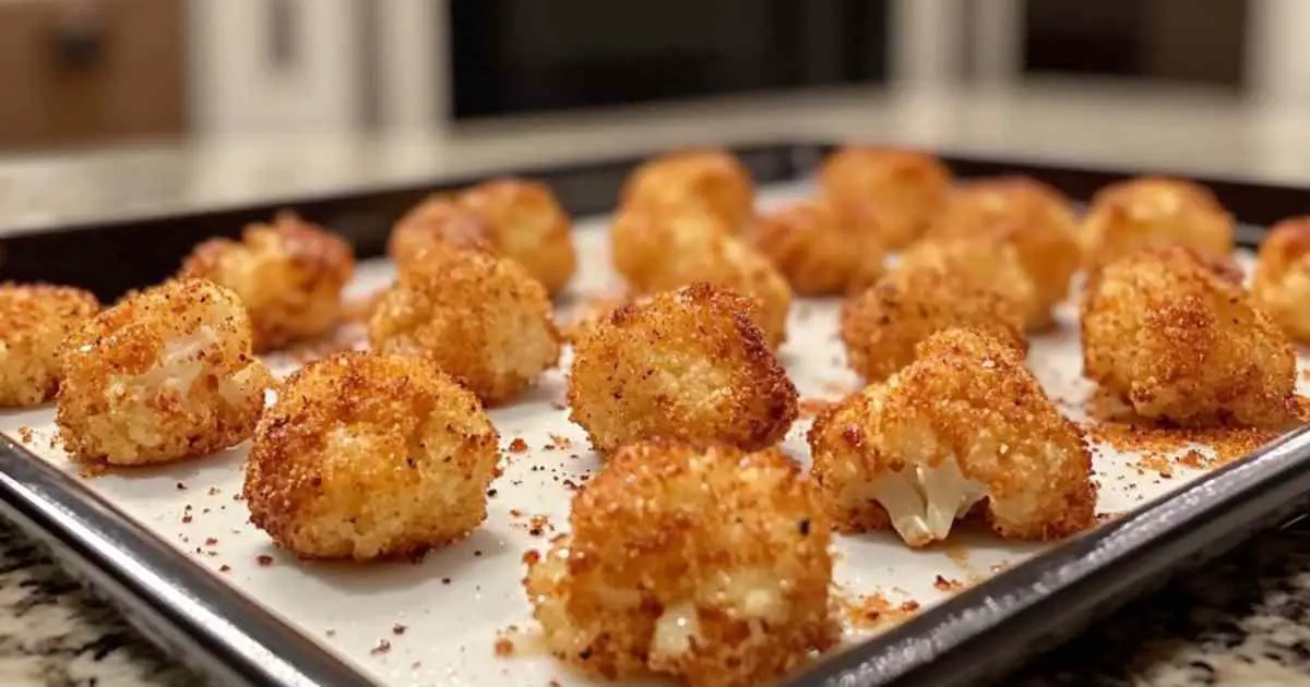 Fleurettes de chou-fleur enrobées d’épices et de parmesan