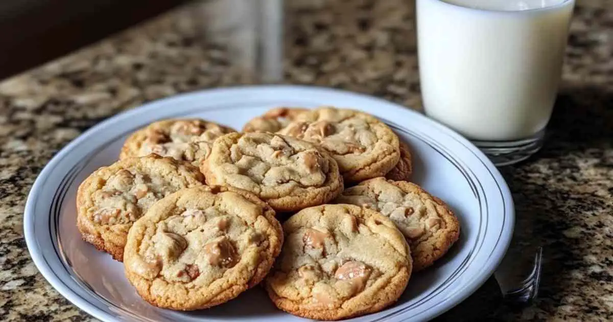 Biscuits au beurre de cacahuète fraîchement cuits avec motif à la fourchette