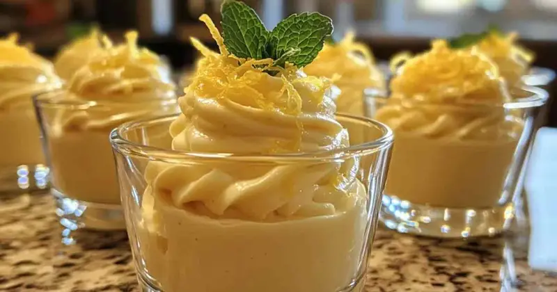 Mousse au citron facile sans cuisson