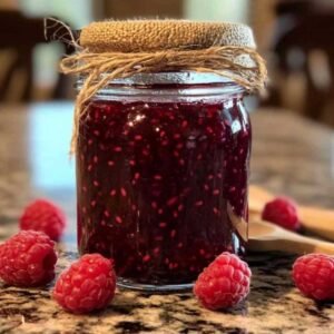 Confiture de Framboise Maison: Recette Facile et Délicieuse en 25 Minutes 7 Préparation de la confiture de framboise avec framboises écrasées et sucre