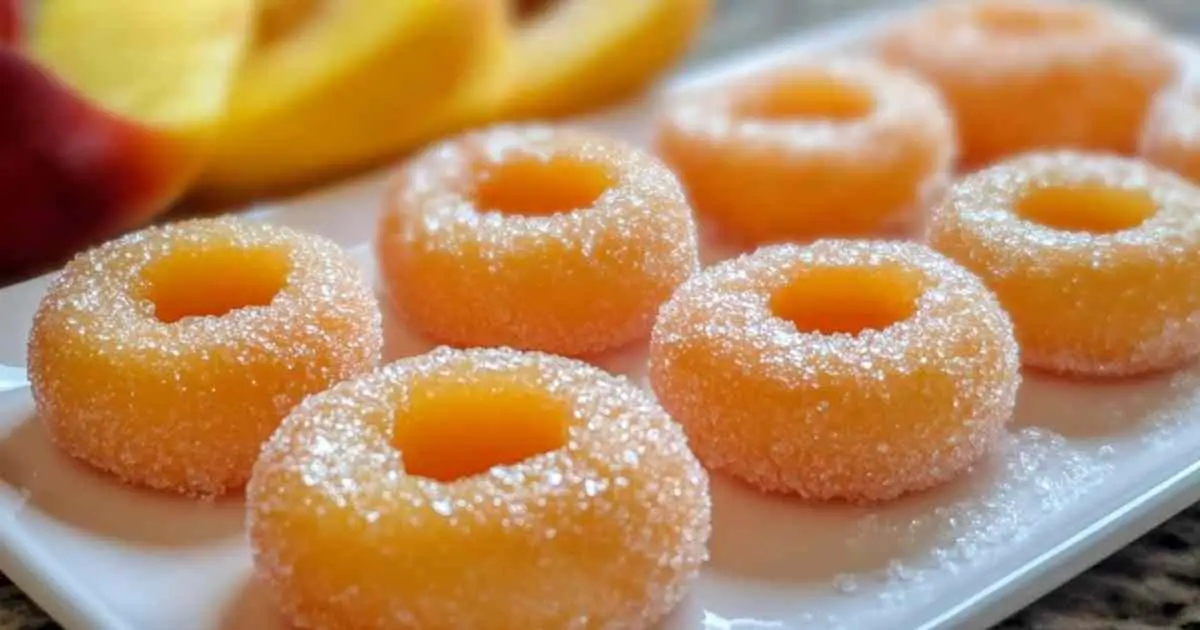 bonbons gélifiés à la pêche maison