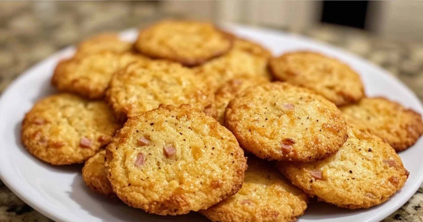 Cookies salés au jambon et fromage