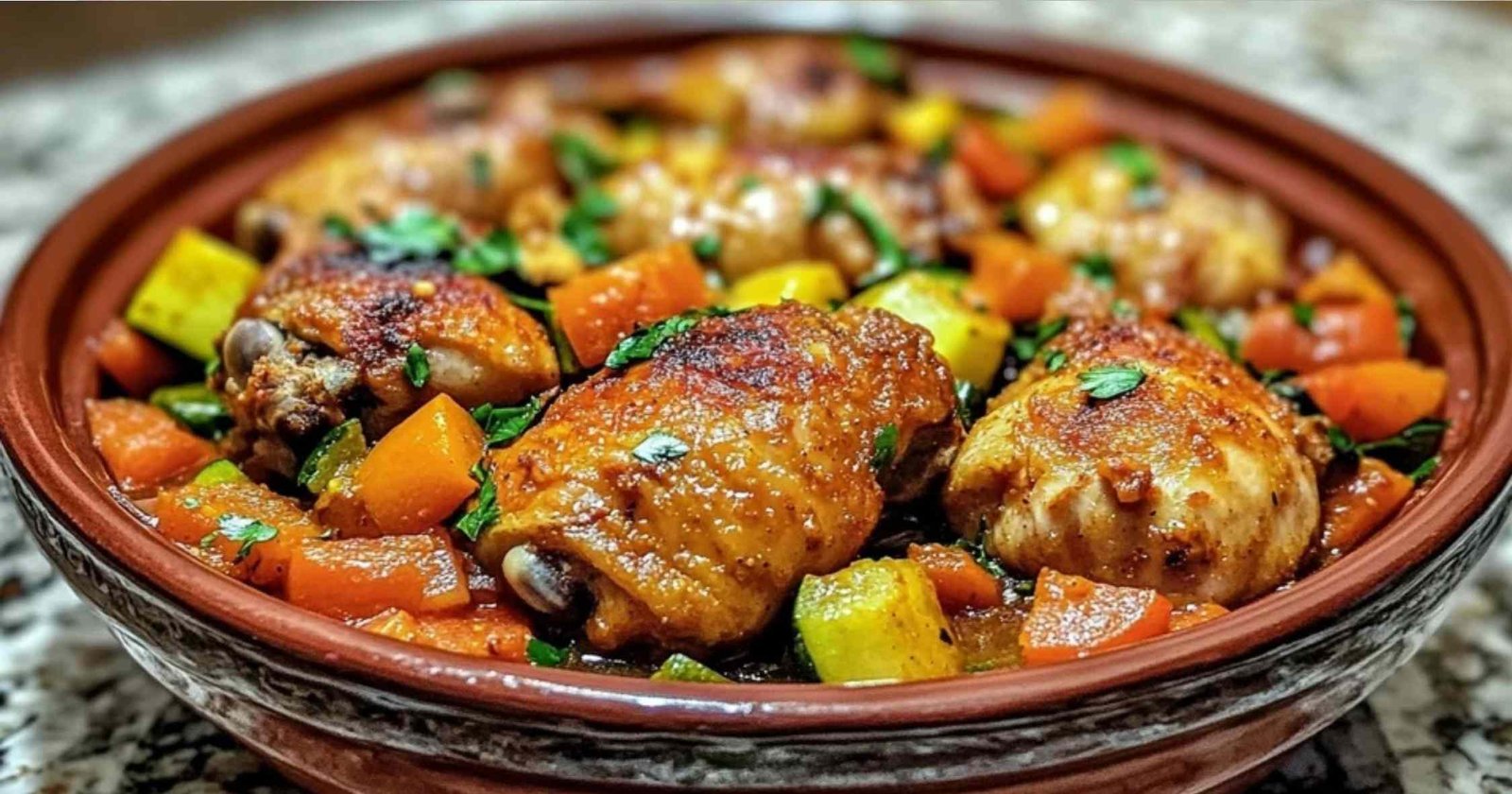 Tajine de poulet aux épices