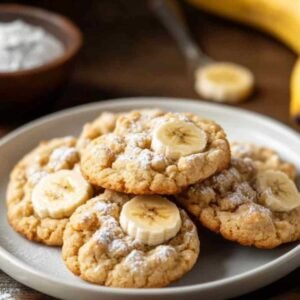 Cookies à la Banane Moelleux 7 Cookies à la banane moelleux fraîchement sortis du four