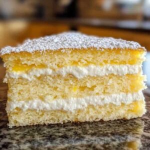 Pastel Cremose de Fromage et Citron 7 Part de pastel cremose au citron avec texture crémeuse visible