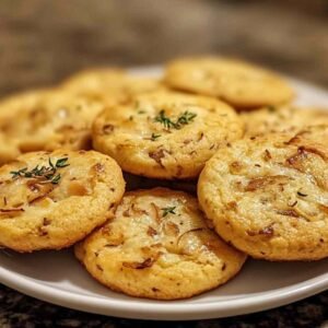 Cookies salés aux oignons caramélisés et comté : savourez-les ! 7 COOKIES SALÉS AUX OIGNONS CARAMÉLISÉS ET COMTÉ