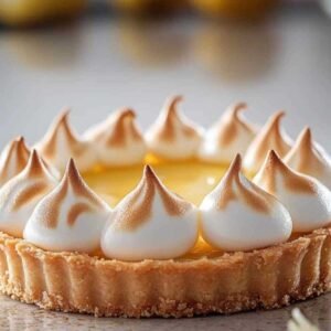 Tarte au Citron Meringuée Facile et Rafraîchissante 7 Tarte au citron meringuée avec meringue dorée et base sablée