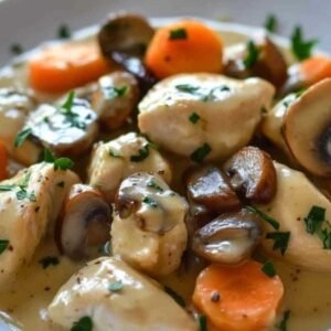 Blanquette de Poulet aux Champignons 7 Préparation de la sauce crémeuse pour la blanquette de poulet
