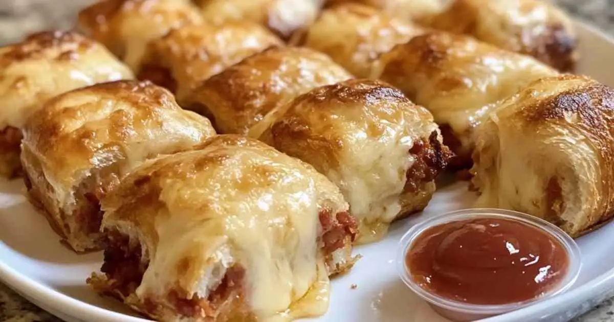 Étapes de préparation des mini croques-monsieur roulés au chorizo