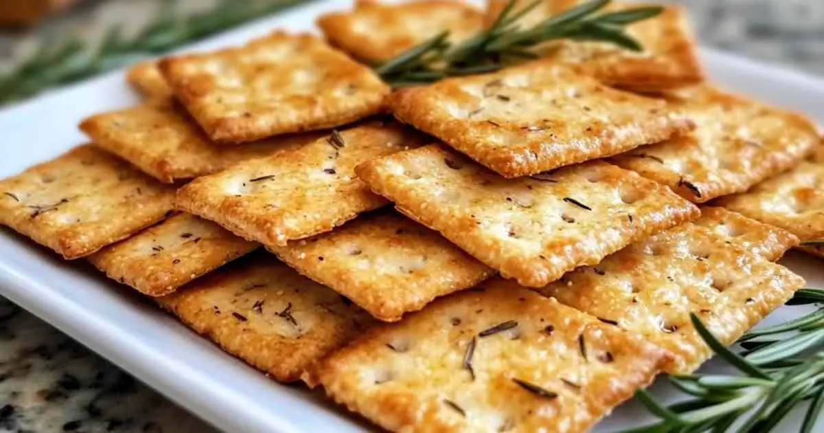 Crackers au parmesan servis avec différentes trempettes