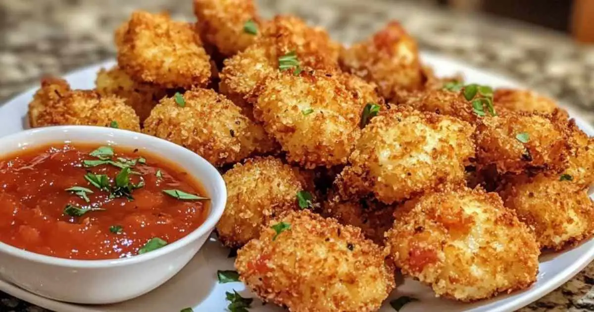 Bâtons de mozzarella à la friteuse à air avec fromage filant