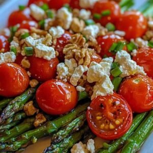 Salade d'asperges rôties, noix de Grenoble et tomates cerise 7 Salade d’asperges rôties aux noix de Grenoble et tomates cerise