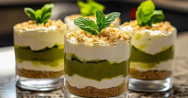 Tiramisu salé aux courgettes et feta en verrines