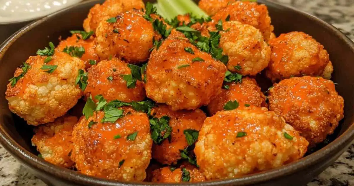 Fleurettes de chou-fleur enrobées de pâte avant cuisson à la friteuse à air