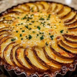 Couronne Croustillante de Pommes de Terre 7 Couronne de pommes de terre servie avec une salade verte