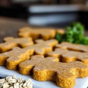 Friandises Maison pour Chiens 7 Friandises maison pour chiens aux carottes et à la citrouille disposées sur une assiette