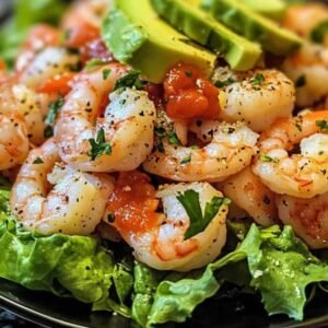 Coupes de Laitue aux Crevettes, Avocat et Sauce Cocktail 7 Préparation des coupes de laitue aux crevettes étape par étape