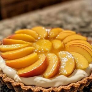 Tarte au Mascarpone et à la Pêche 7 Tarte au mascarpone et à la pêche avec une texture crémeuse