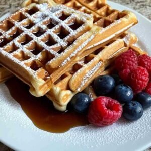 La Pâte à Gaufres Maison Parfaite : Croustillante à l’Extérieur, Moelleuse à l’Intérieur 7 Préparation de la pâte à gaufres maison dans un saladier