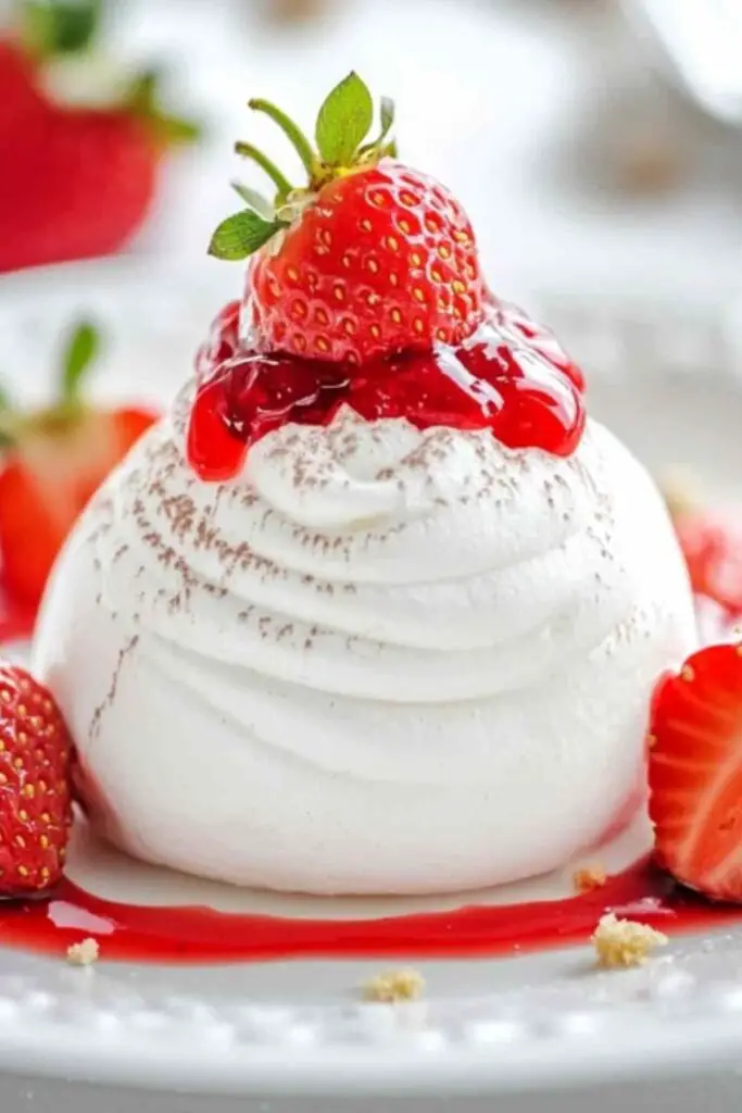 Boules Meringuées à la Fraise : Un Dessert d’Été Irrésistible 2 Préparation de coques de meringue pour boules meringuées