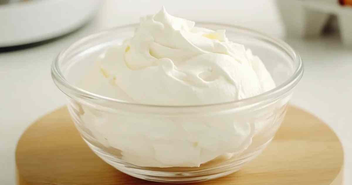 Crème au beurre meringue italienne blanche et aérienne dans un bol
