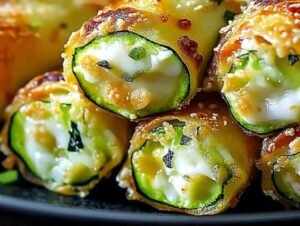 Croustillants aux courgettes servis avec sauce yaourt